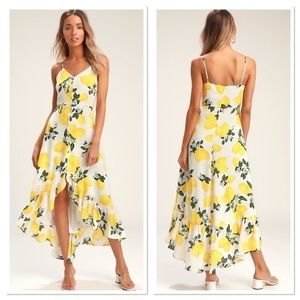 Lulu lemon print afternoon dress size L